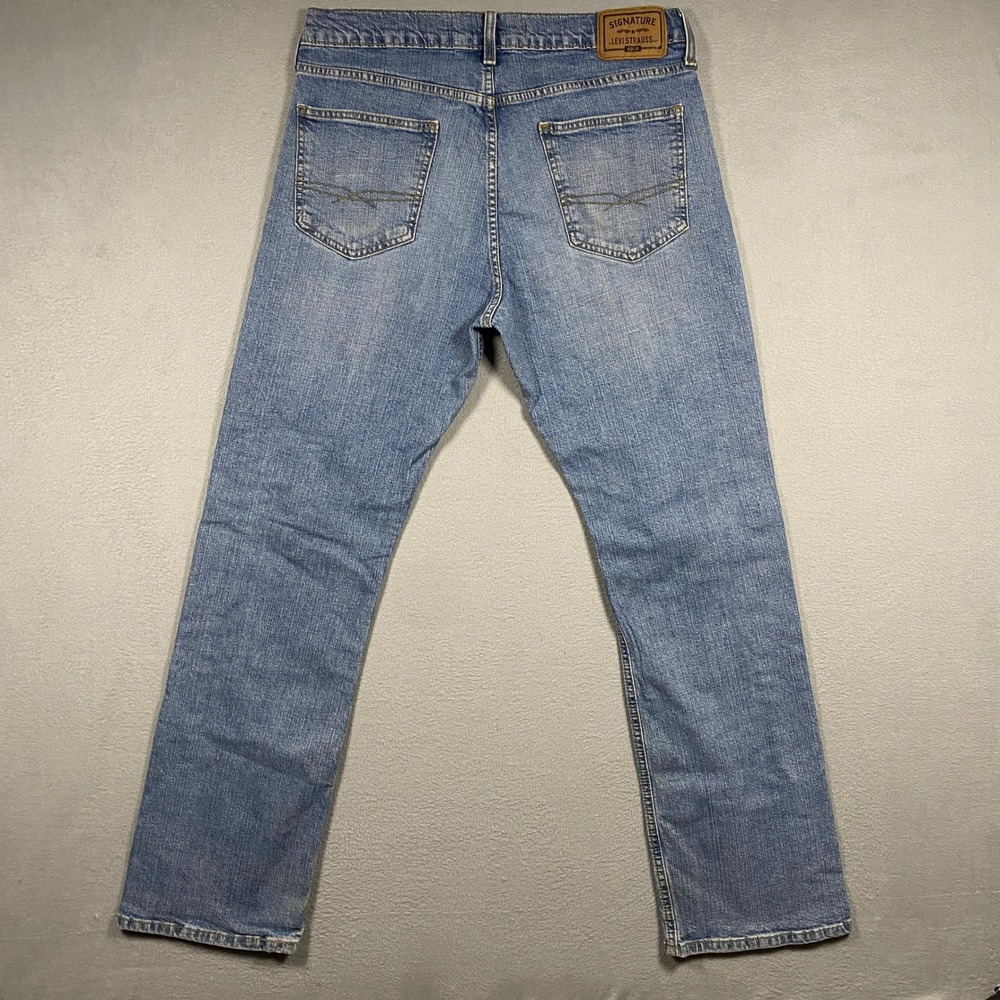 Signature Levi Strauss Bootcut Jeans Mens 34x32 Blue Gold Label 91505-0065
